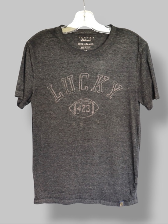 Lucky Brand Other - Lucky Brand Graphic T-Shirt Men’s Small Grey “Lucky 423” Vintage Style Tee